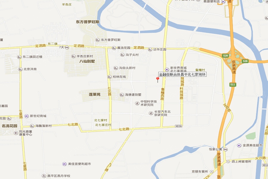 金融街联合体昌平北七家地块交通图-北京搜狐焦点网