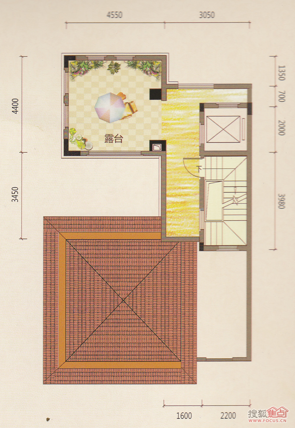 中信富春山居零居室顶层平面图_中信富春山居户型图-深圳搜狐焦点网