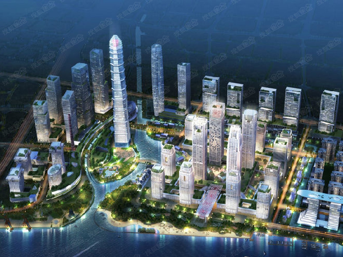 金融城绿地中心可视门铃型别墅图片