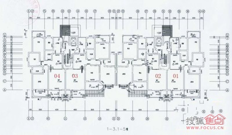 御沁园一期1-4号楼全7层平层图户型