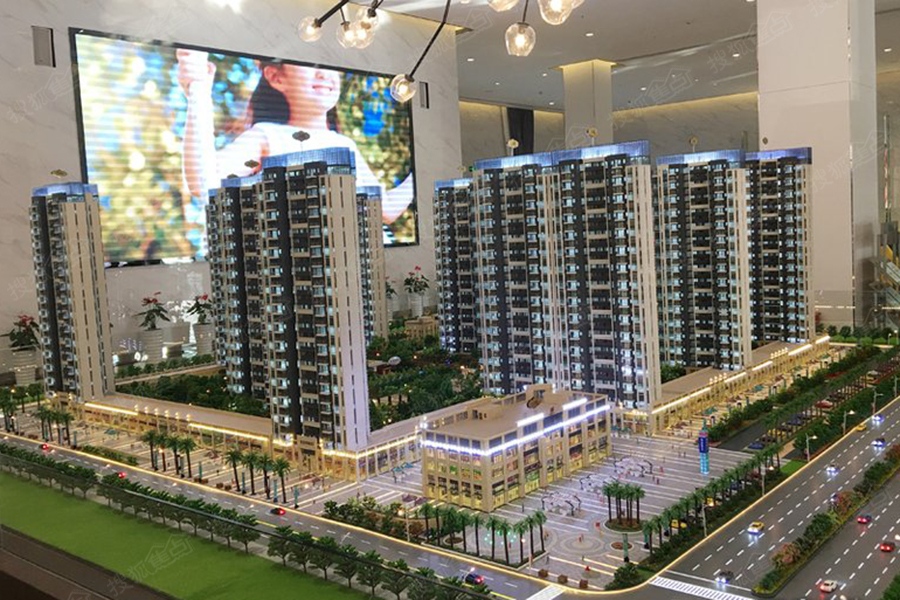 锦地繁花四期实景图-四期楼栋沙盘