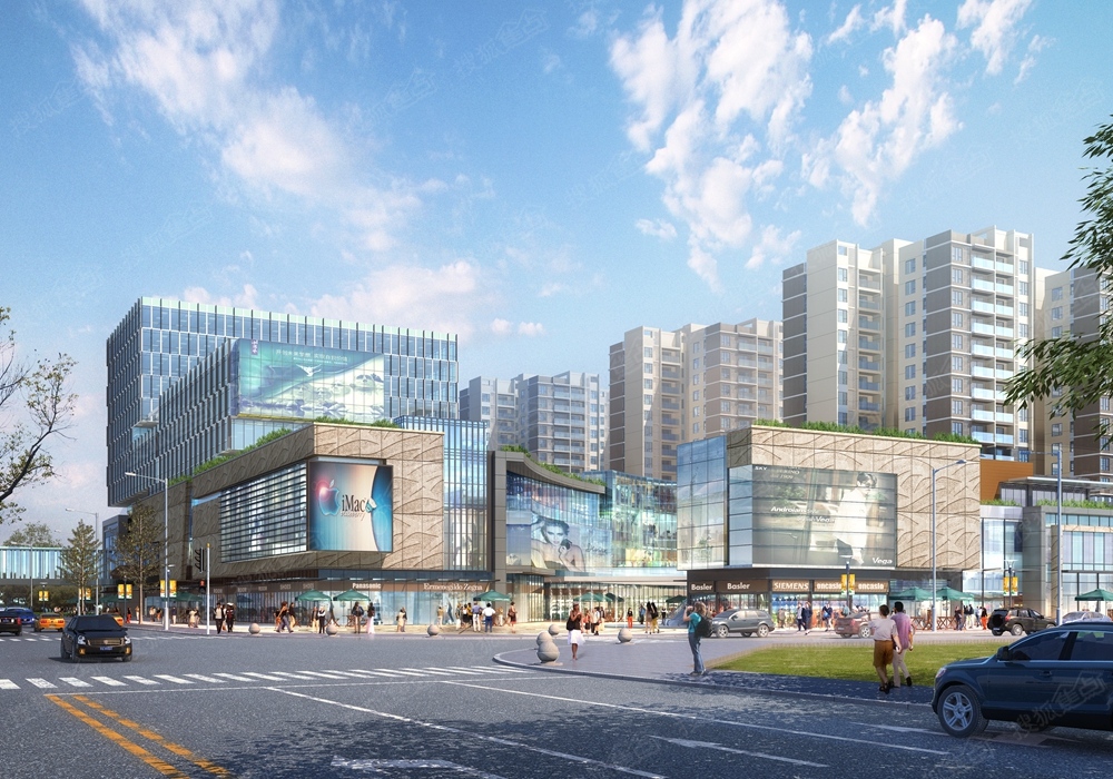 彰泰天街商业主入口日景效果图